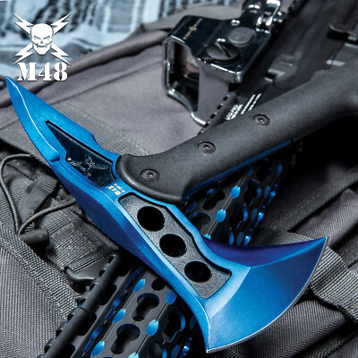 #ad M48 Blue Survival Tomahawk Tactical Throwing Axe with Sheath $49.99