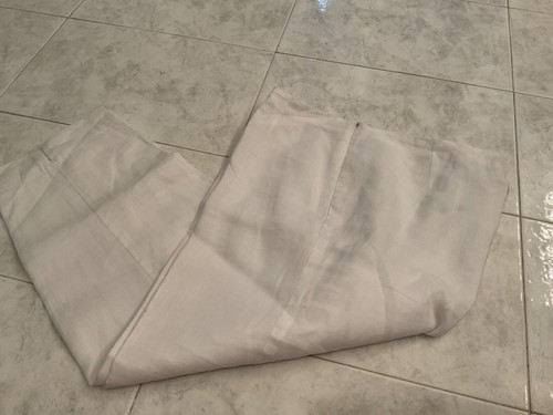 Allison Taylor Straight Leg Linen White Ankle Pants Women's Size 10