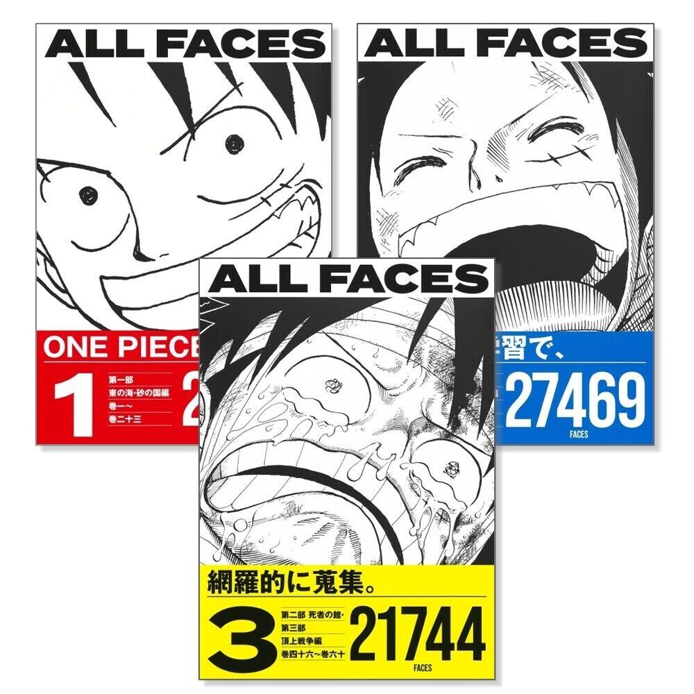 ONE PIECE ALL FACES Edición Coleccionista Set de 3 Versión Japonesa Comic Japan