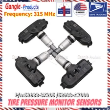 Set of 4 52933-3X205 315 MHz For Hyundai Kia TIRE PRESSURE SENSOR TPMS TPM208