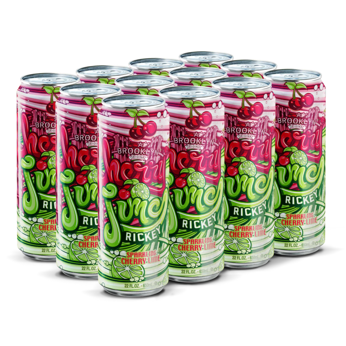 24x Cans Arizona Cherry Lime Rickey Sparkling Juice Soda 22oz Big