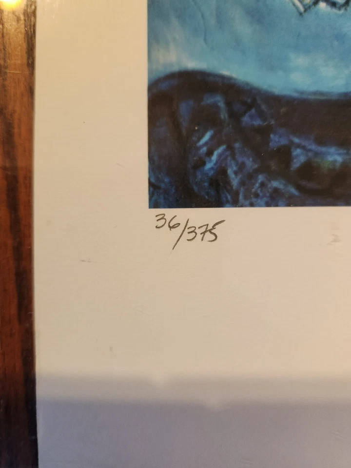 Marc Chagall BLUE CIRCUS Facsimile Signed Limited Edition Giclee 16" x 11.5" - Image 3 of 4