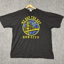 Shaka Wear T-Shirt Men’s 3XL Dub City We Rep The Bay 100% Cotton Black/Yellow