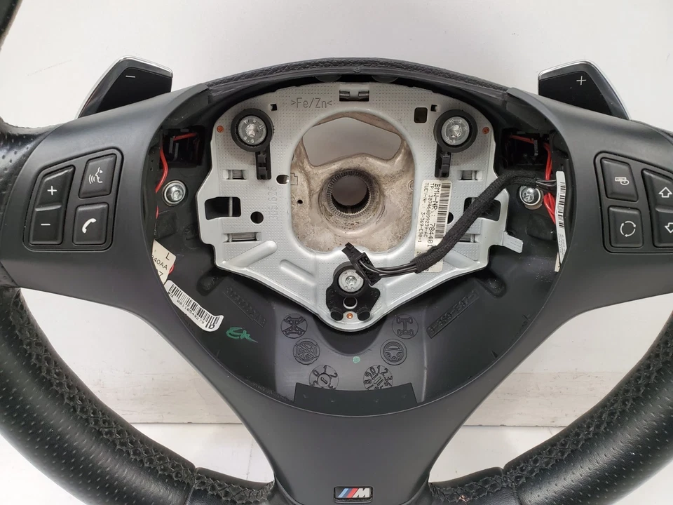 ✅07-13 Volante OEM BMW E90 E92 E93 M-SPORT Cuero Perforado con Palancas de Cambio* Foto 4 de 4