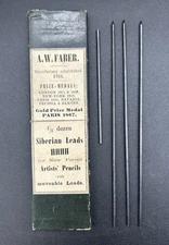 Partial Box (3 & 1/2 Leads) of Vintage A.W. Faber Siberian Graphite 4H Leads