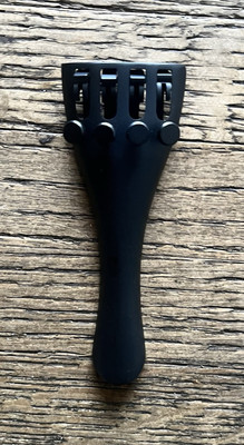 VNTTP34 Ebony violin tailpiece with fine tuners three-quarter size