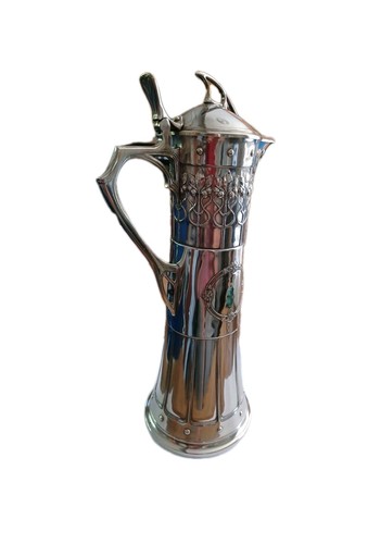 WMF Art Deco Tall Claret Jug Silver Plated 15" Tall Hallmarked With A Ostrich... - Picture 6 of 11