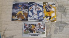 (4) Assorted 2025 Mosaic NFL Football Inserts Nabers, Fouts, T.J. Watt And Queen