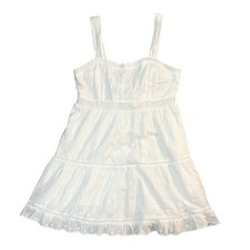 American Eagle White Eyelet Lace Tiered Sundress Womens Size M NWT