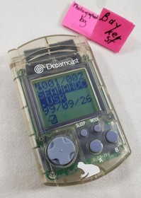 Official SEGA Dreamcast SEAMAN white clear VMU HKT-7000 with batteries Sea man