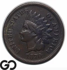1870 Indian Head Cent Penny *Key Date* VF++