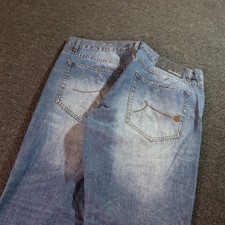 Rocawear Baggy Mens 38x33 Blue Jeans Faded Y2k Vintage Hip Hop Skater Retro