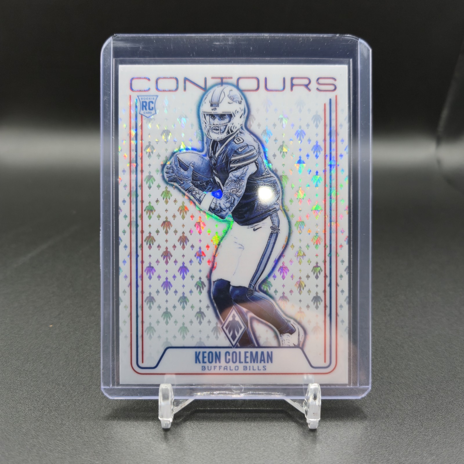 2024 Panini Phoenix Keon Coleman Contours Hyper Rookie Card RC Bills #CON-KCN