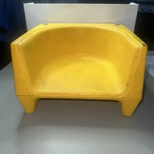 VTG 1970'S COSCO Yellow Reversible Child Booster Seat 3"/ 6" Hard Plastic Read