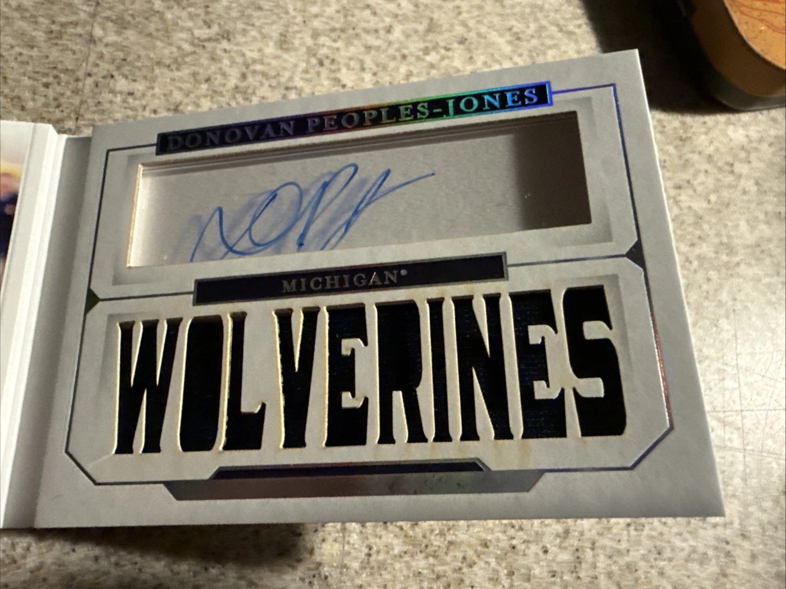 2020 NATIONAL TREASURES AUTO RC JERSEY BOOK DONOVAN PEOPLES-JONES Michigan 6/10# view 3