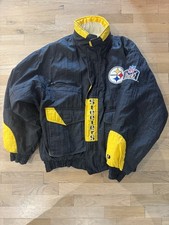 VINTAGE PITTSBURGH STEELERS JACKET MENS SIZE LARGE REVERSIBLE PRO PLAYER JACKET