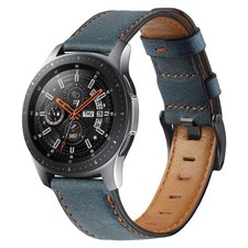 22mm Genuine Leather Wrist Band For Samsung Galaxy Watch 3 Gear S3 45/46mm Strap