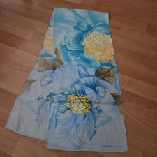 Adrienne Vittadini Multicolor Floral Long Silk Scarf Aztec Rectangle