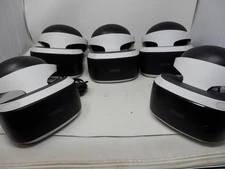 Lot of 5 Playstation 4 VR Virtual Reality Headsets Tested Working Flaking
