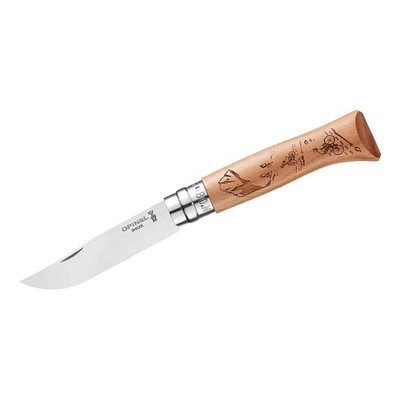 Opinel Taschenmesser No 08, Stahl Sandvik 12C27, rostfrei, GRAVURE VELO/254511