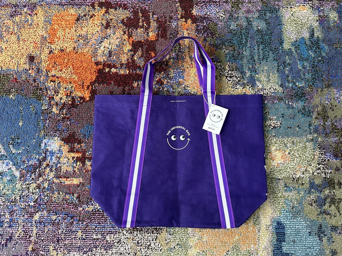 ANYA HINDMARCH x Ocado Purple Eyes Universal Tote Shopper Bag