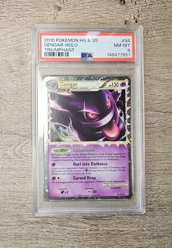 PSA 8 Gengar Prime - 94/102 - Pokemon Triumphant HG&SS - New Cert 140432685