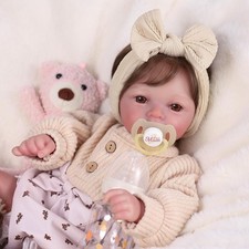 BABESIDE Reborn Baby Dolls - 17 Inch Realistic Newborn Baby Doll Girl Soft Cloth