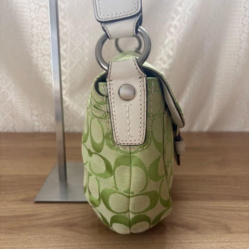 COACH Soho Signature Shoulder Bag F13113 Canvas Green… - Gem