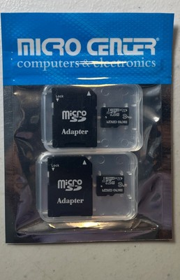 MICRO CENTER 64GB MICRO SDXC MEMORY CARD 2 PACK Sealed