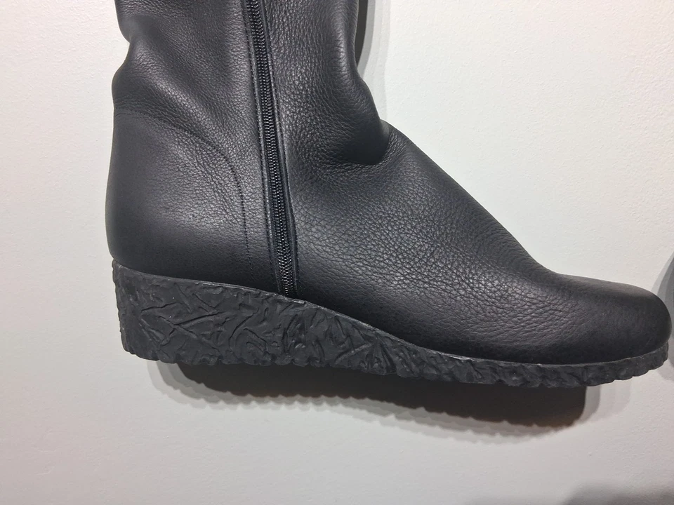 Botas de cuña hasta la rodilla de cuero negro Arche talla FR 39 US 8 Foto 3 de 4