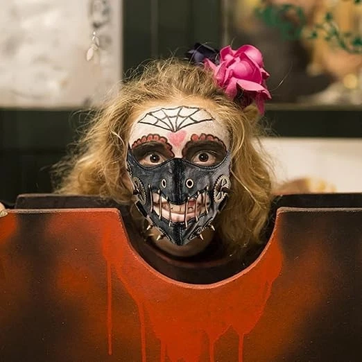 🕶️ PU Leather Steampunk Masks – Maschere Cosplay Retrò Gotica con Borchie - Immagine 4 di 4