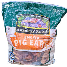 American Farms Smoked Pig Ears Made in USA 2.3 Lbs EXP 01/2027