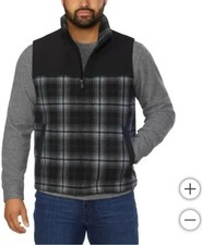 Pendleton Wool Blend Men s Vest Jacket Full Zip Black Multi-Color NWT Medium