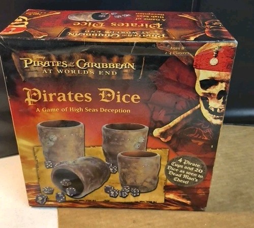 Piratas del Caribe Hombre Muerto Cofre Piratas Juego de Dados Completo