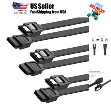 SATA Cable III for SSD HDD Data,3 PCS 6Gbps Straight Angle 15 Inch Sata Data ...