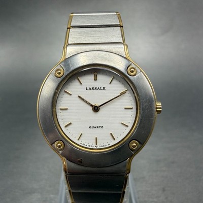 Seiko Lassale Watch Women 25mm White Dial Two Tone Round 1E50-0A99