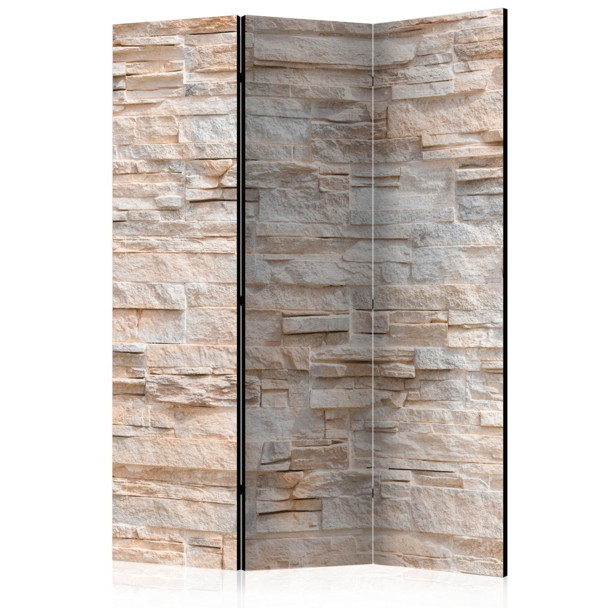 Paravent 3 volets Stony Gracefulness créez un coin bureau intime dans votre salon 135x172