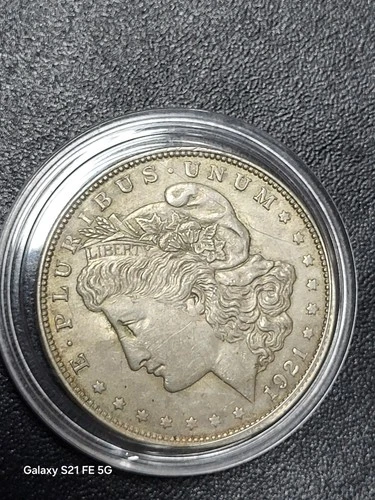 1921 Almost Uncirculated Morgan Silver Dollar.