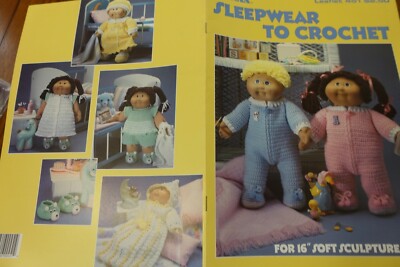Leisure Arts Pattern 451 Sleepwear to Crochet Soft Sculpt 16' Dolls