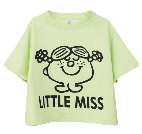 Little Girls Oversized Over Shoulder Graphic Print Summer Top T-Shirts Clothes - 第 12/15 張圖片