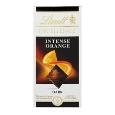 LINDT EXCELLENCE INTENSE ORANGE DARK CHOCOLATE BARS - 3.5oz PACK OF 3