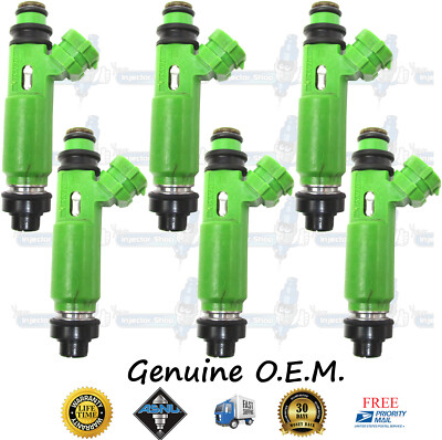 Genuine 4 Hole Spray Denso 195500-3170 6x Fuel Injectors Montero Sport 3.5L 6G72