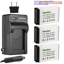 Kastar Battery AC Travel Charger for Canon LP-E17 LPE17 Canon M3 M5 M6 Mark II