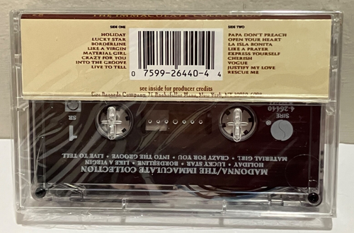 Madonna The Immaculate Collection Audio Cassette Tape NEW & SEALED Tower Records - Picture 2 of 6