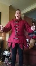 Medieval Reenactment Gambeson Armour Nice Fancy Dress Red Color halloween gift