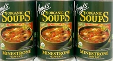Amy's Organic Low Fat Minestrone Soup 14.1 oz ( Pack of 3 )