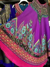 BRIGHT SUMMER UMBRELLA TANK DRESSES TRIBAL INDIAN FLORAL GLITTER BOHO - NWT