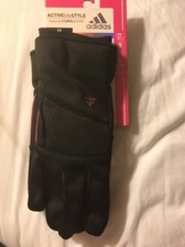 adidas Women's Fort 4 Gloves Black/Bold Pink Large New