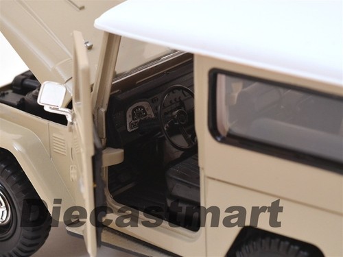 TOYOTA FJ40 FJ 40 LAND CRUISER BEIGE 1:24 COCHE MODELO DIECAST DE MOTORMAX 79323 - Imagen 7 de 9