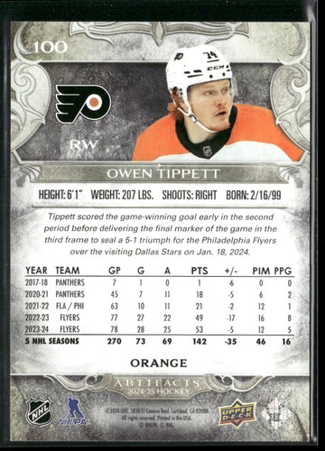24/25 2024-25 UD ARTIFACTS HOCKEY -EMERALD & ORANGE *U PICK FROM LIST* - Picture 35 of 87